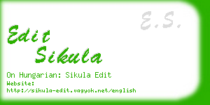 edit sikula business card